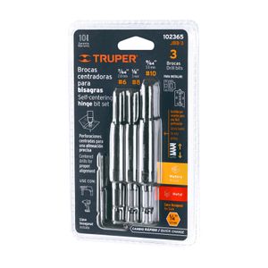 Juego de 3 brocas para bisagra - TRUPER