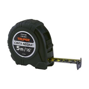 Flexómetro Cinta Negra, 5 m, cinta 19 mm - TRUPER