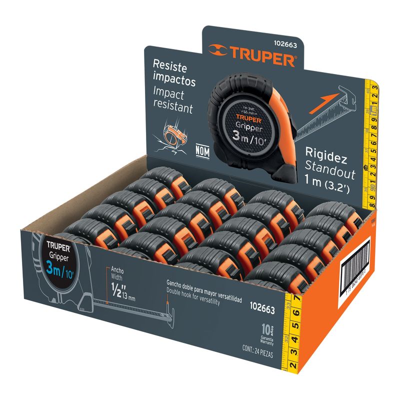 Flexometro-Gripper-3-m-cinta-13-mm-display-box-con-24-piezas