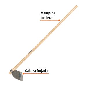 Azadón Lane No.3 de 2.1 lb con mango madera de 54" - TRUPER