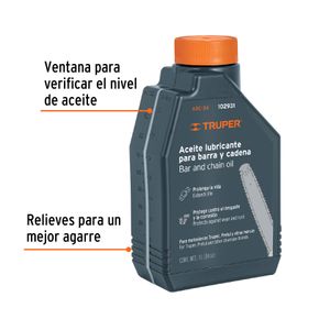 Aceite lubricante para barra y cadena de motosierra - TRUPER