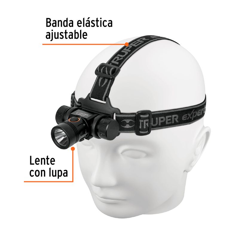 Linterna-de-minero-1-LED-Cree-500-lm-recargable-Expert