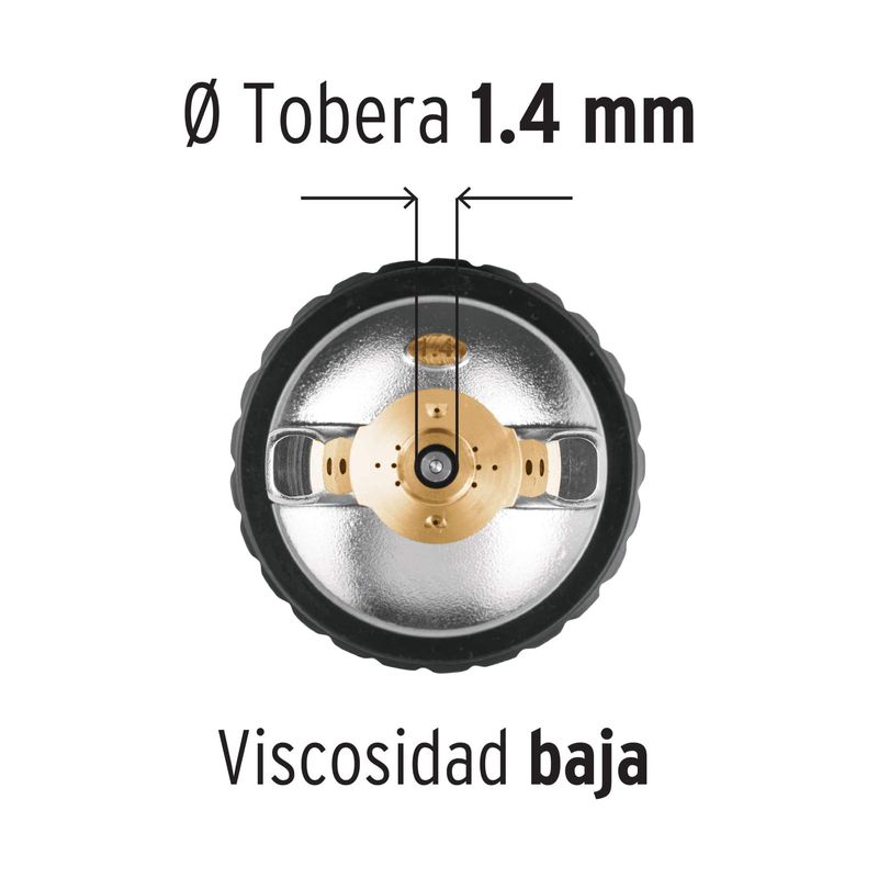 Pistola-para-pintar-gravedad-HVLP-vaso-plastico-1.4-mm-Expert