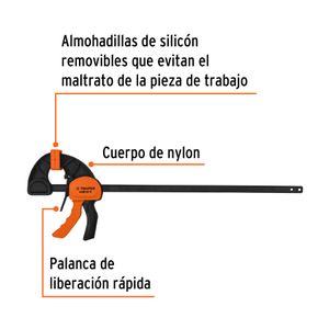 Prensa con ajuste rápido 18", uso rudo Expert - TRUPER