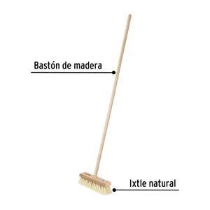 Cepillo para impermeabilizar con cerdas de ixtle, mango 48" - TRUPER