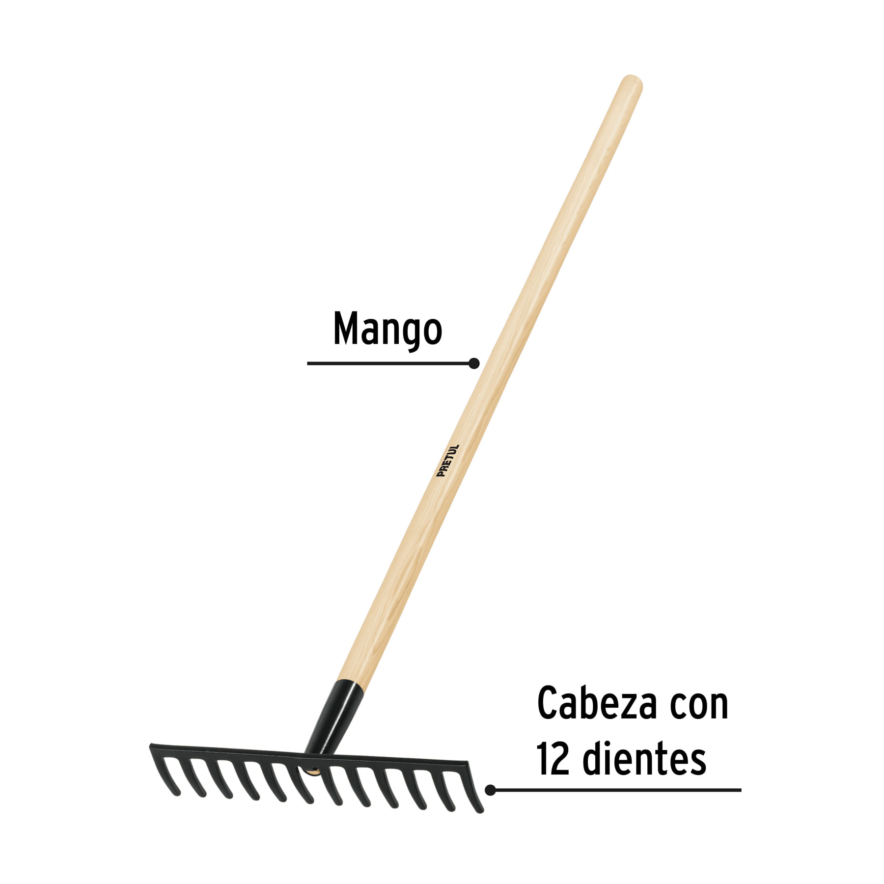 Rastrillo recto de 12