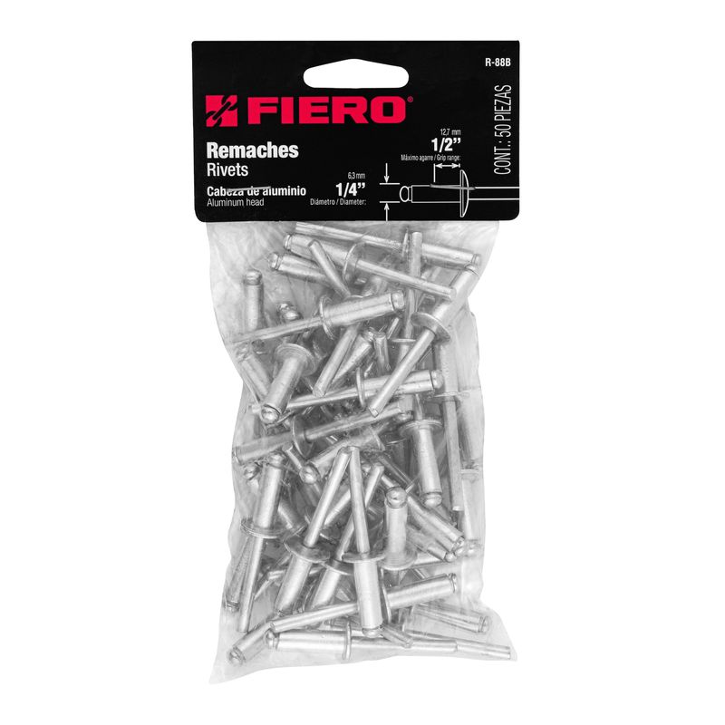 Bolsa-con-50-remaches-de-1-4--x-1-2--de-aluminio-ala-1-2-
