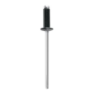 Bolsa con 50 remaches 1/8"x1/4" negros de aluminio, ala 1/4" - TRUPER