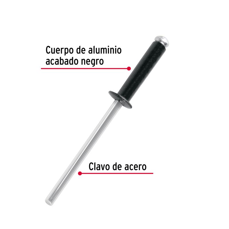 Bolsa-con-50-remaches-1-8-x5-16--negros-de-aluminio-ala-1-4-