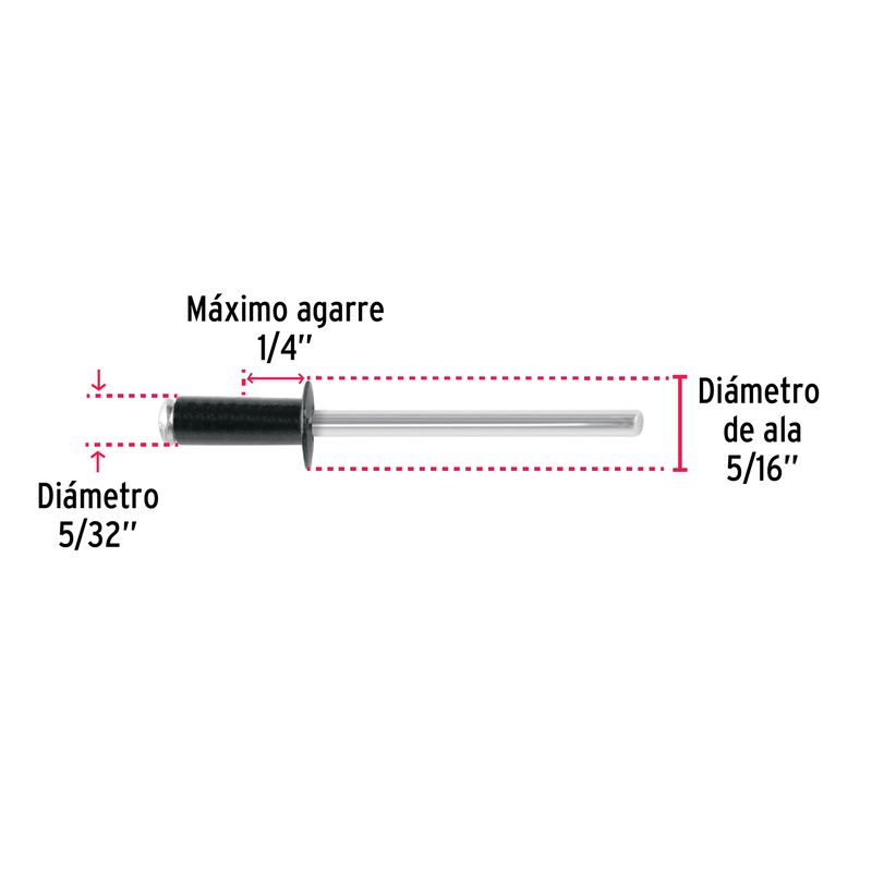 Bolsa-con-50-remaches-5-32-x1-4--negros-de-aluminio-ala-5-16-
