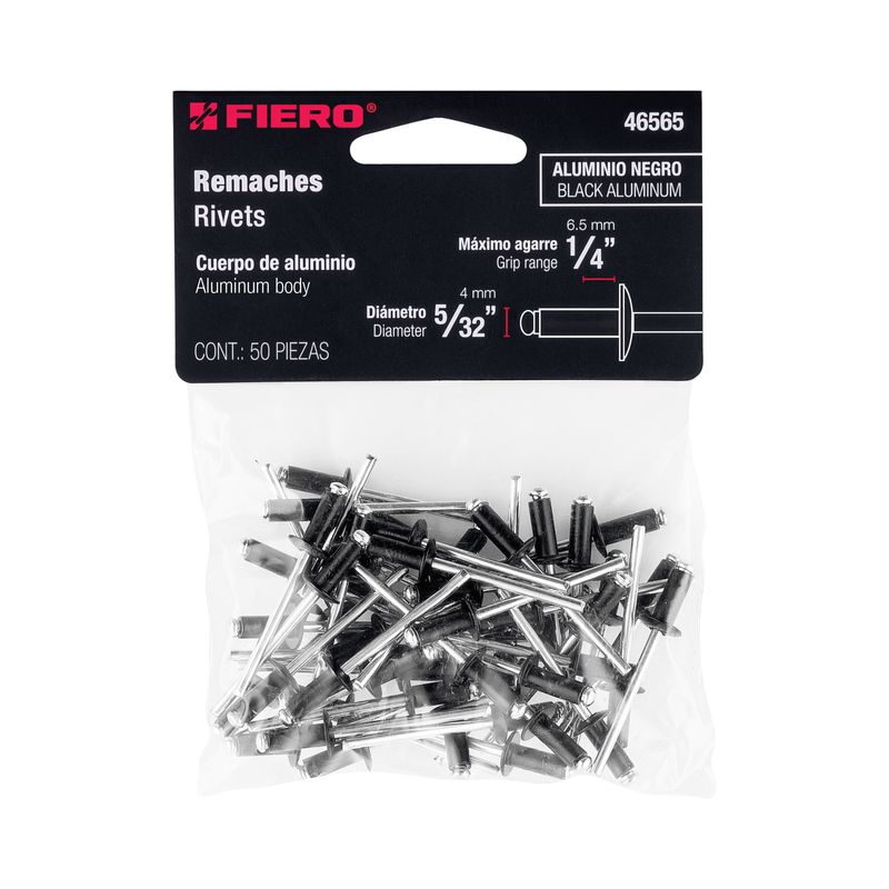 Bolsa-con-50-remaches-5-32-x1-4--negros-de-aluminio-ala-5-16-