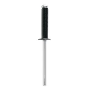 Bolsa con 50 remaches 5/32"x1/2" negros de aluminio, ala 5/16" - TRUPER