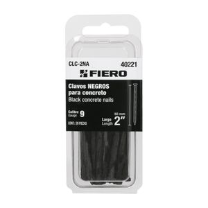 Blíster con 20 clavos negros para concreto 2" - TRUPER
