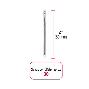 Blíster con 30 clavos estándar 2" sin cabeza - TRUPER