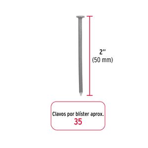 Blíster con 35 clavos estándar 2" con cabeza - TRUPER