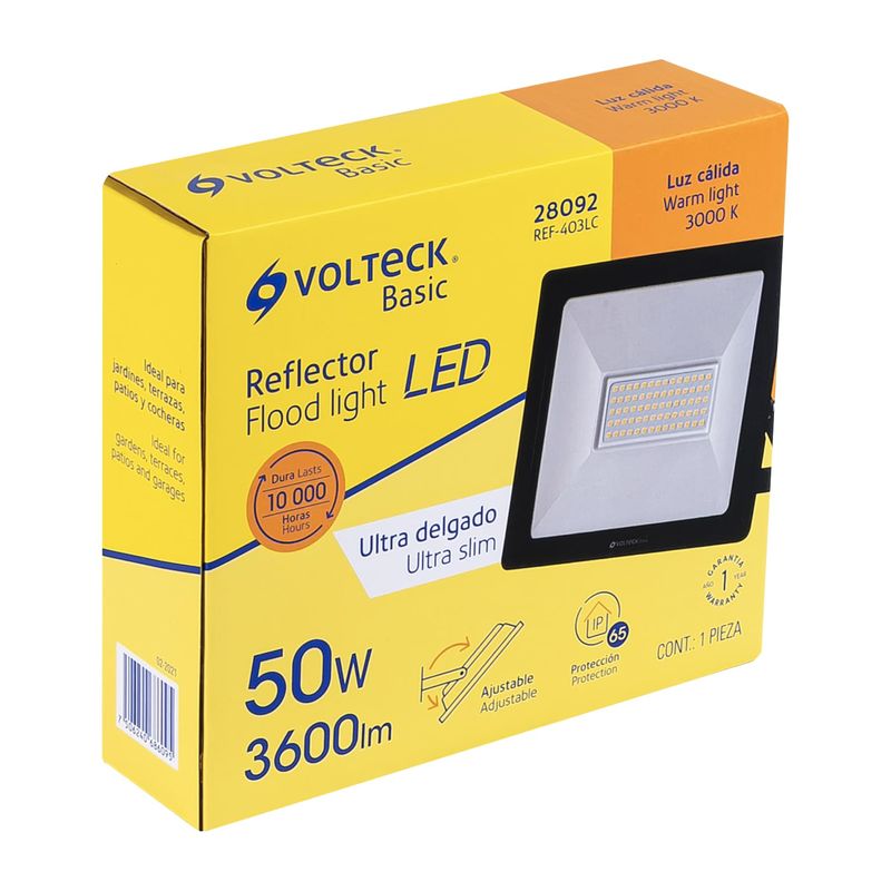 Reflector-ultra-delgado-LED-50-W-luz-calida-Basic