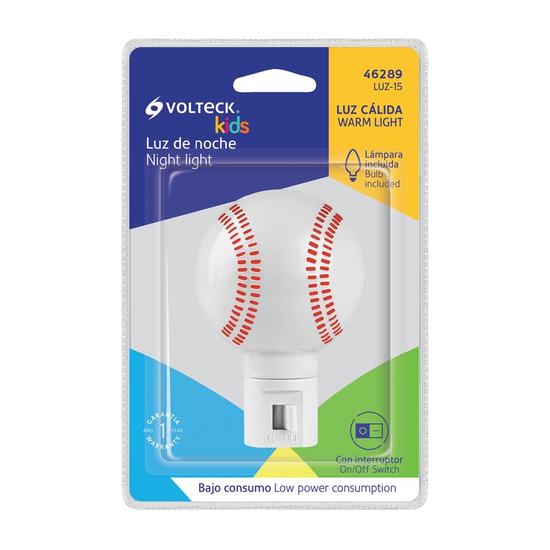 Luz-de-noche-con-lampara-E12-pelota-de-beisbol