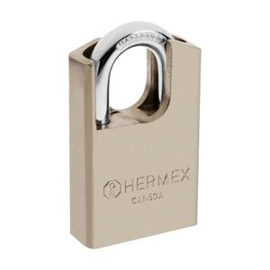 Candado de acero, máxima seguridad, 50mm, llave anti-ganzúa - TRUPER