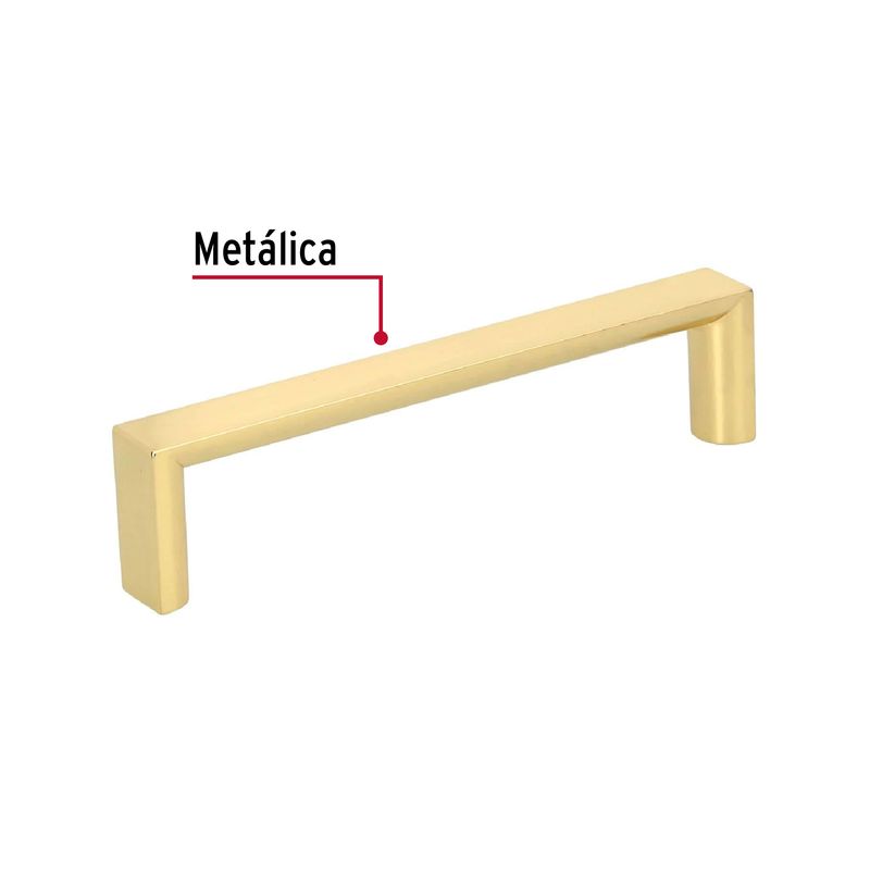 Jaladera-metalica-de-96-mm-estilo--Andamio--laton-brillante