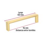 Jaladera-metalica-de-96-mm-estilo--Andamio--laton-brillante