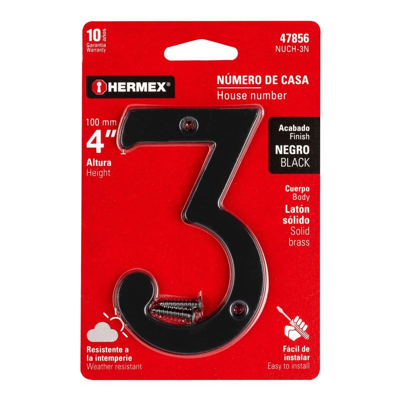 Numero-3-de-laton-solido-4--negro