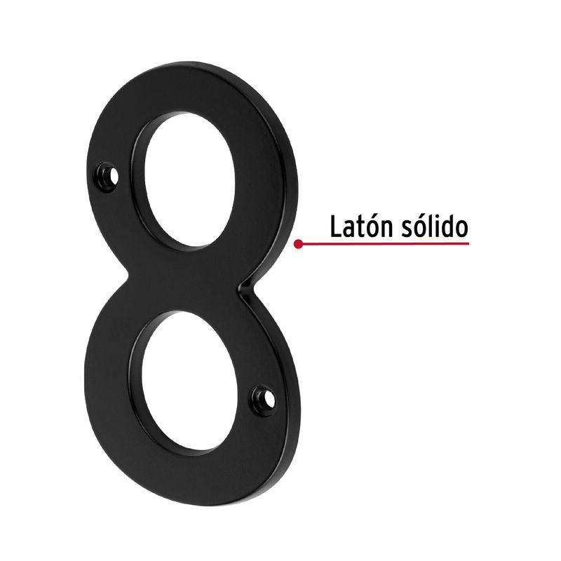 Numero-8-de-laton-solido-4--negro