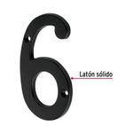 Numero-6-de-laton-solido-4--negro