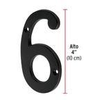 Numero-6-de-laton-solido-4--negro