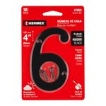 Numero-6-de-laton-solido-4--negro