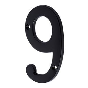 Número 9 de latón sólido 4", negro - TRUPER