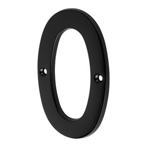 Número 0 de latón sólido 4", negro - TRUPER