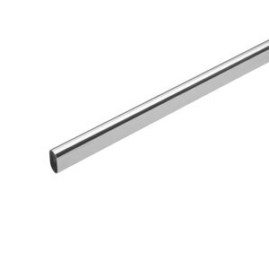 Tubo ovalado para clóset,1.8 m, acero cromado - TRUPER