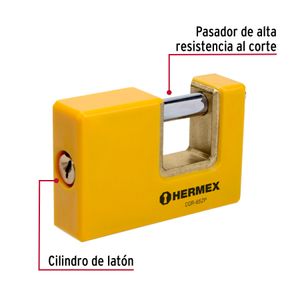 Candado antipalanca 65 mm cuerpo metálico - TRUPER