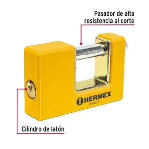 Candado antipalanca 85 mm cuerpo metálico - TRUPER