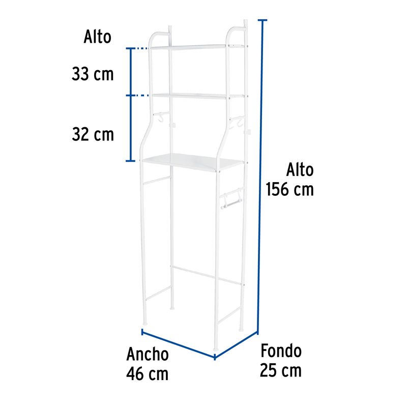 Mueble-organizador-blanco-para-baño-con-3-repisas