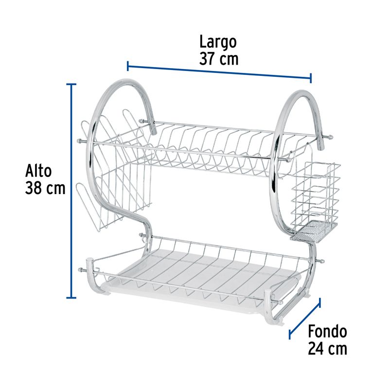 Escurridor-de-acero-cromado-con-2-niveles-para-trastes