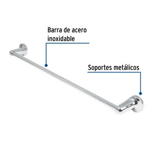 Toallero con barra de acero inoxidable - TRUPER