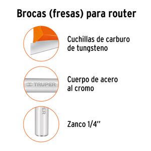 Juego de machimbrador, 5/8", con balero - FOSET