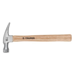 Martillo pulido 16 oz uña recta, mango madera - TRUPER