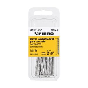Blíster con 15 clavos galvanizados p/concreto 2-1/2" - TRUPER