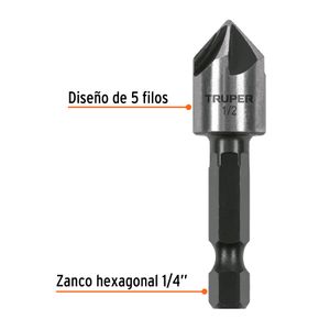 Avellanador HSS cambio rápido 1/2" - TRUPER