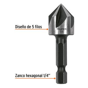 Avellanador HSS cambio rápido 5/8" - TRUPER