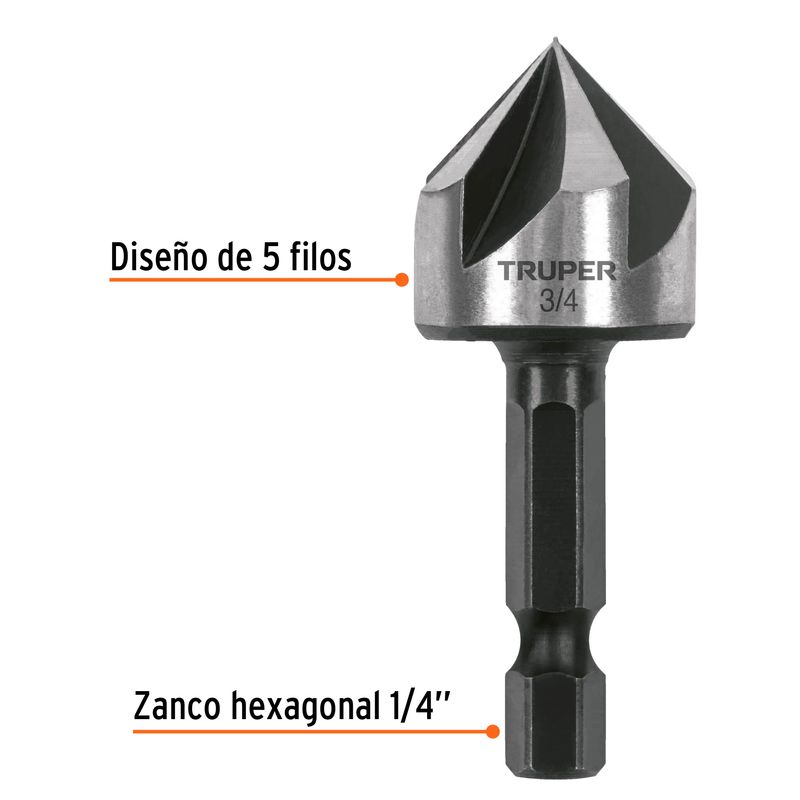 Avellanador-HSS-cambio-rapido-3-4-