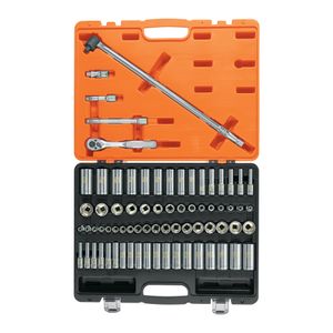Juego de 73 herramientas cuadro 3/8" std y mm para mecánico - TRUPER