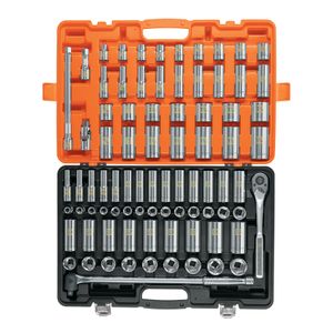 Juego de 83 herramientas cuadro 1/2" std y mm para mecánico - TRUPER