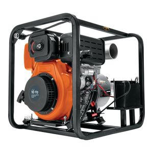 Motobomba autocebante 10 HP a diesel 4" x 4", 4 tiempos - TRUPER