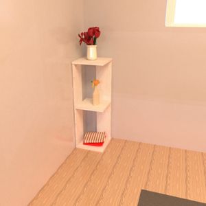 Toallero esquinero Arupo, color blanco - MUEBLE FACIL