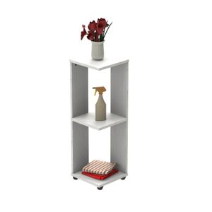 Toallero esquinero Arupo, color blanco - MUEBLE FACIL