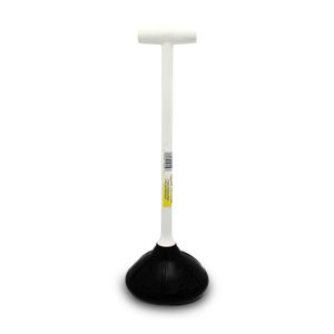 Destapador de inodoro de 6 pulgadas con mango alargado y copa de succión de caucho. - KORKY