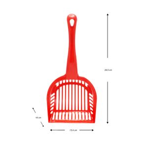 Pala para arena de gatos plástica con orificios interiores. - TINYS